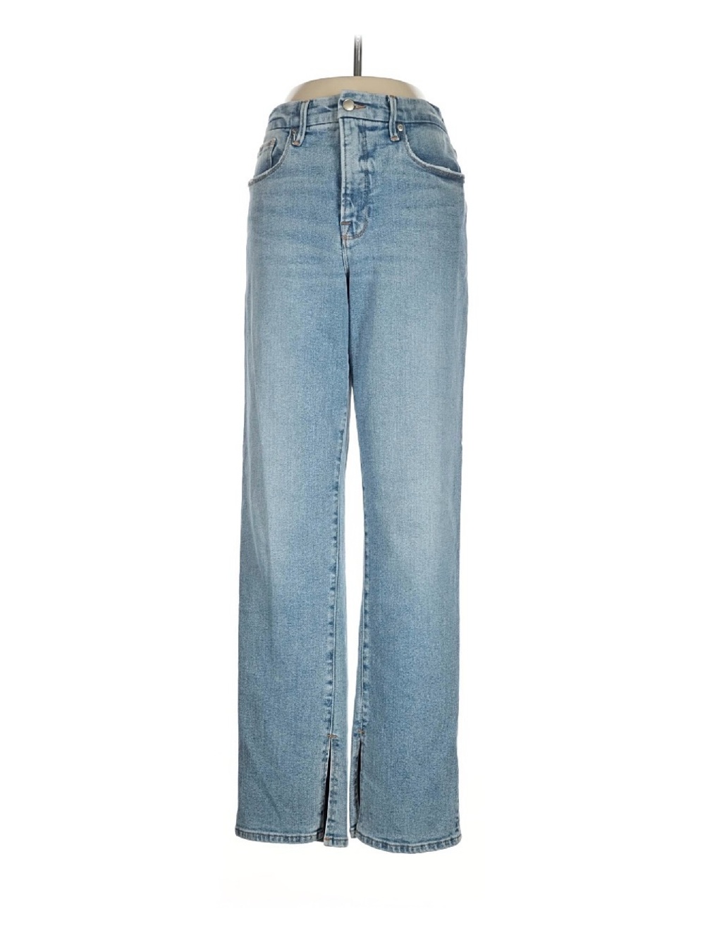 Good American Light Blue High-Rise Flare Jeans